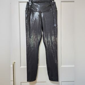 PINK by Victorias Secret Shiny Black Leggings